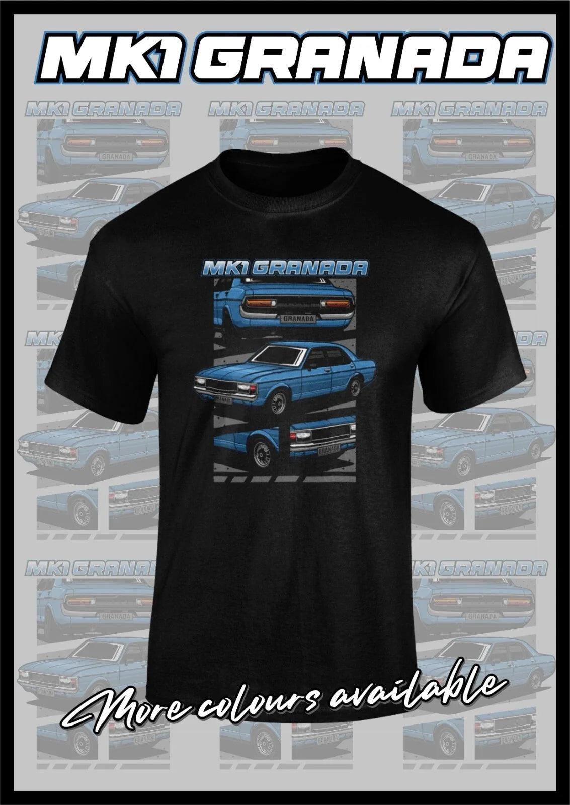 Classic Ford Granada Mark 1 Mk1 Tshirt Banger Racing Retro Unisex