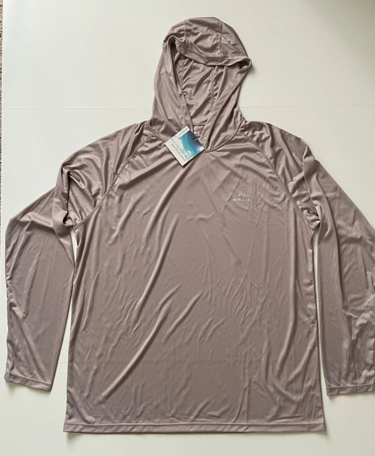 NEW Willit Men's UPF 50+ Sun Protection Shirt Long Sleeve Gray 2XL XL Unisex