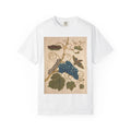 Vintage Grape Vine Illustration T-shirt Fruit Art Moth Caterpillar Butterfly
