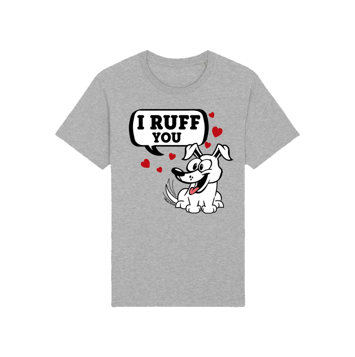 I RUFF YOU Mens Ladies  TShirt Couple Matching Valentines Dog Love Hearts