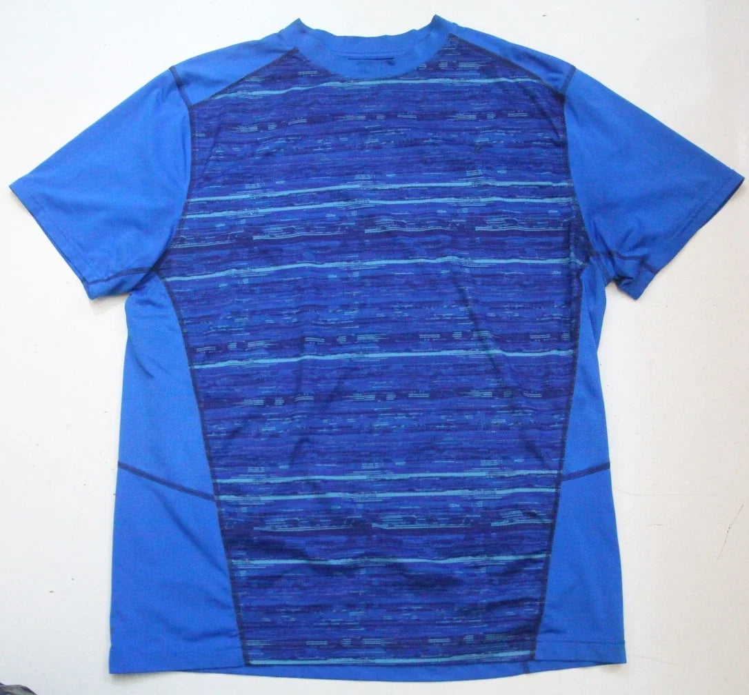 XL Old Navy Mens XL Blue & Navy Short Sleeve Athletic Top X-Large WS152 Unisex