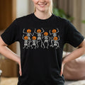 Funny Halloween T-Shirt, Dancing Pumpkin Skeleton Shirt, Spooky Skeleton Group