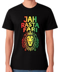 Jah Rasta Fari Reggae Mens Ladies Rastaman Lion Rastafarian Unisex Tee Unisex