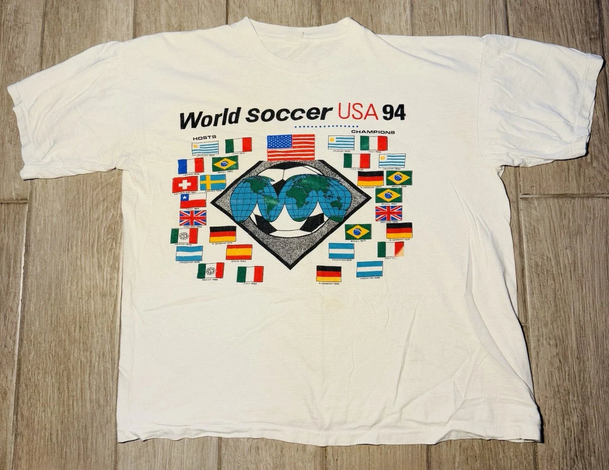 Vintage World Cup Shirt Mens Large Soccer Club 1994 USA National Team Unisex
