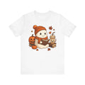 Cozy Fall Vibes Tee - Cute Pumpkin Design, Short Sleeve Shirt, Cozy t-shirt