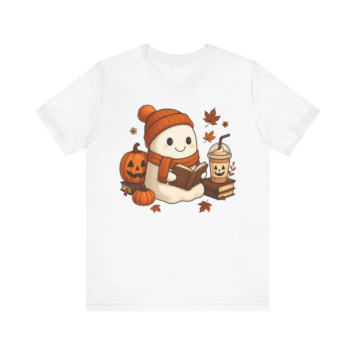 Cozy Fall Vibes Tee - Cute Pumpkin Design, Short Sleeve Shirt, Cozy t-shirt