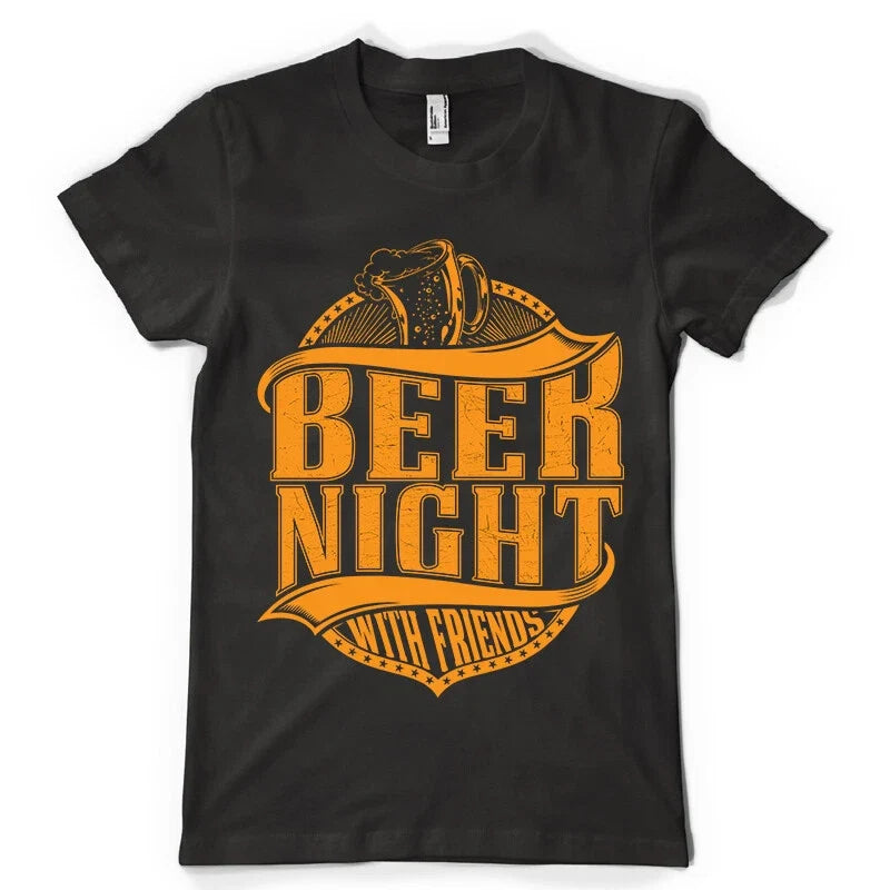 Beer night with friends black or white Tee Unisex