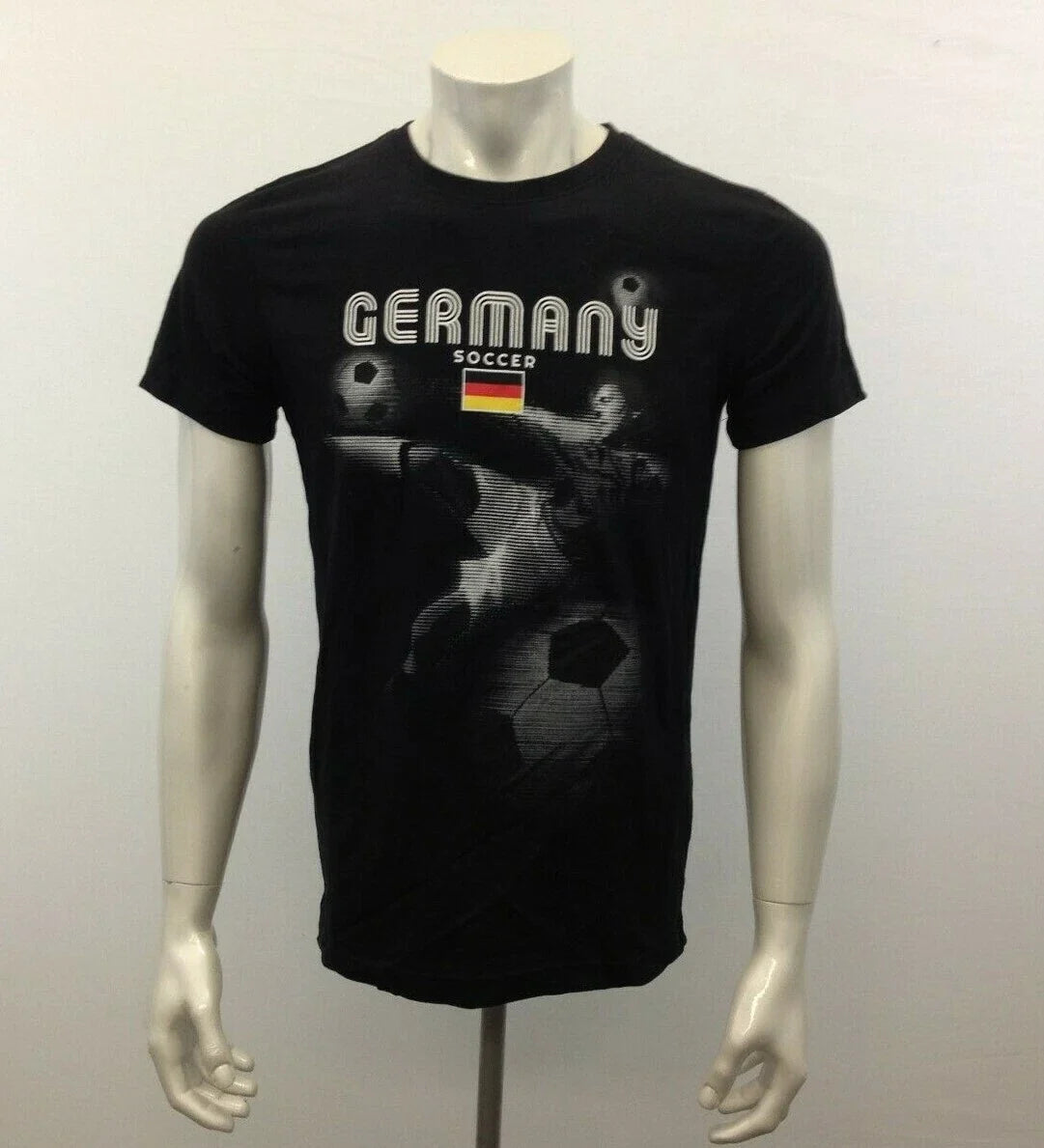 Germany Soccer Sogo Men's Medium Black Short Sleeve Graphic T Shirt Unisex