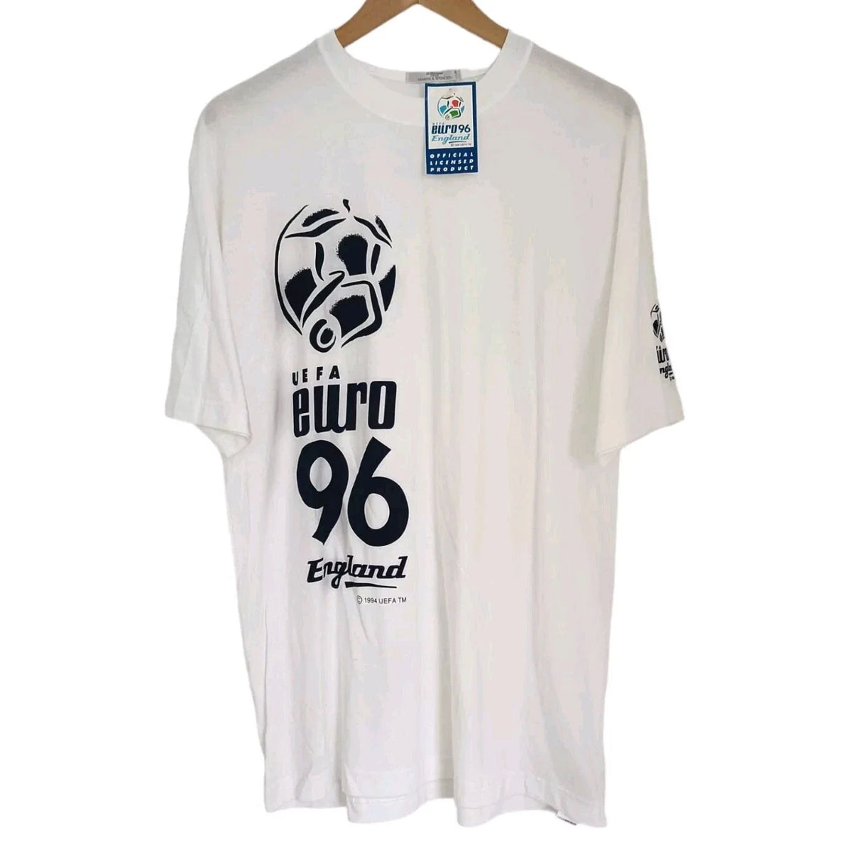 Vintage England Euro 96 UEFA Men’s Medium M&S St Michael NWT Unisex