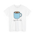 Warm Chocolate Mug Shirt Drinks Snug Gift Women Line Art Tee Hot Chocolate