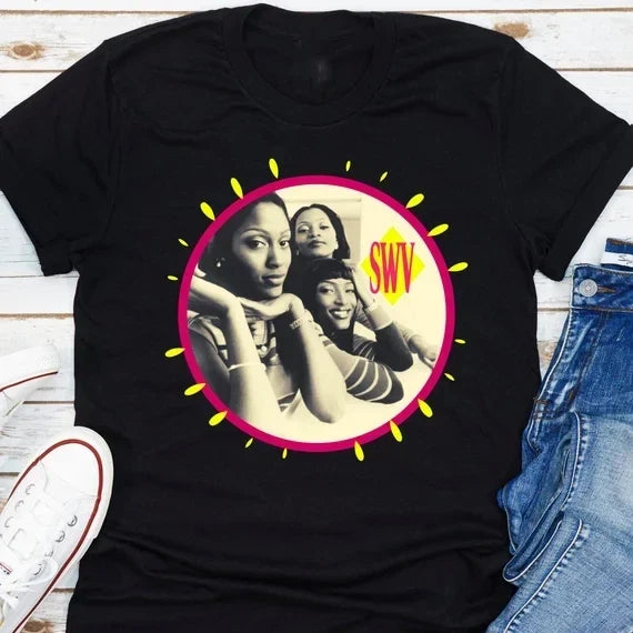 SWV Black Short Sleeve Band R&B Girl Group Graphic Tee Unisex S-5XL Unisex