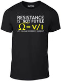 Voltage Divided by Current Mens T-Shirt - Funny t shirt electrician joke science