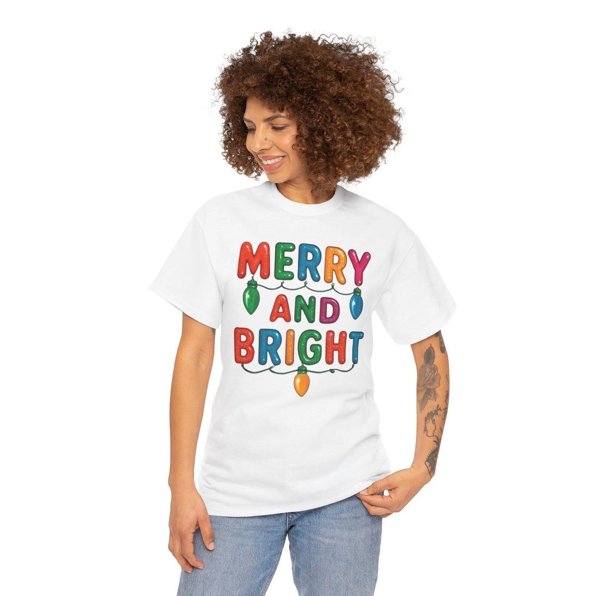 Merry and Bright Unisex Cotton Tee, Holiday T-Shirt, Christmas Gift, [...]