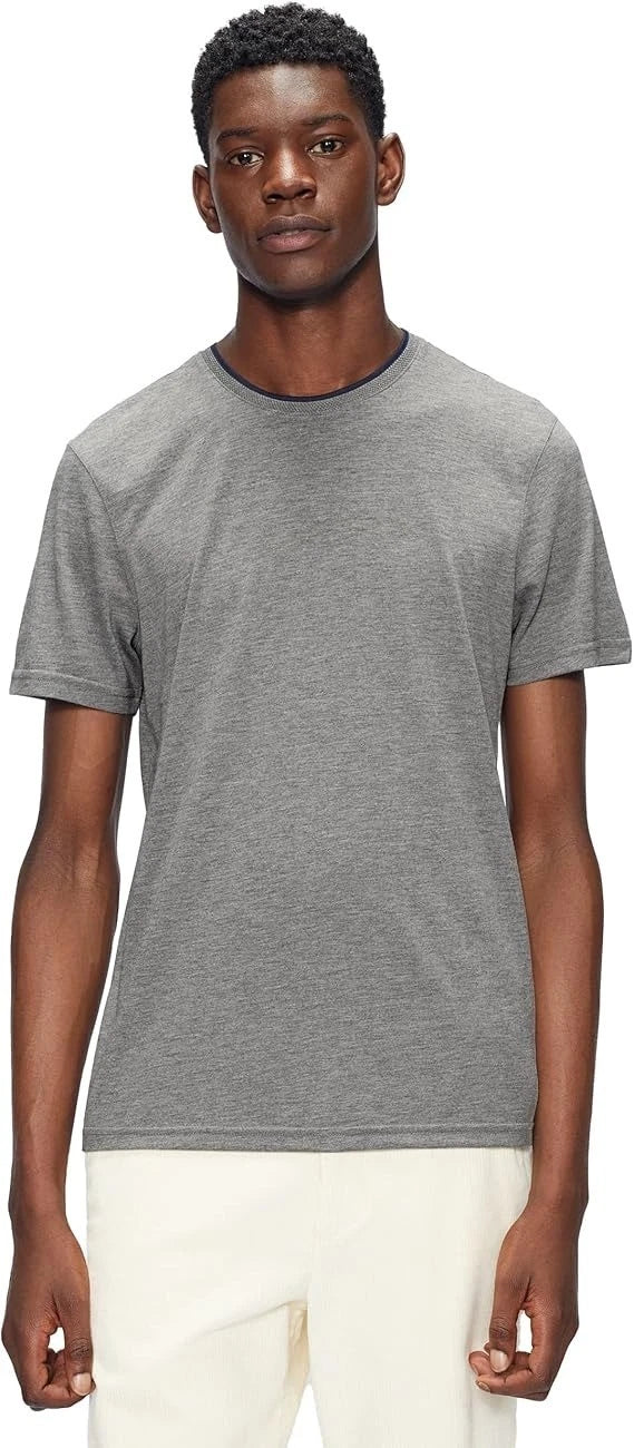 Ted Baker Mens Helpa Short Sleeve T Shirt in Grey Marl Size 3 Medium Unisex