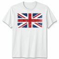Unisex Soccer Team Football T Shirt Union Jack UK Flag School Parties Top Unisex