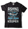 Mens Fishing Shirt Funny Fishing Tee Fishing Is Like Dating Shirt Fisherman Gift