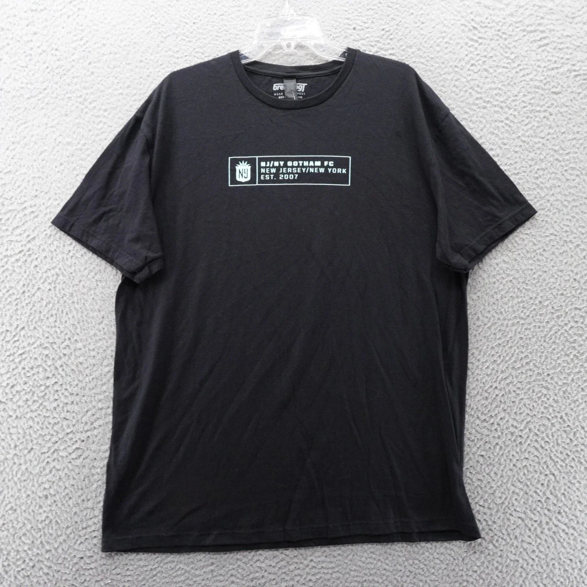 BreakingT NJ NY Gotham Football Club Soccer TShirt Mens XL Black Short Sleeve Unisex