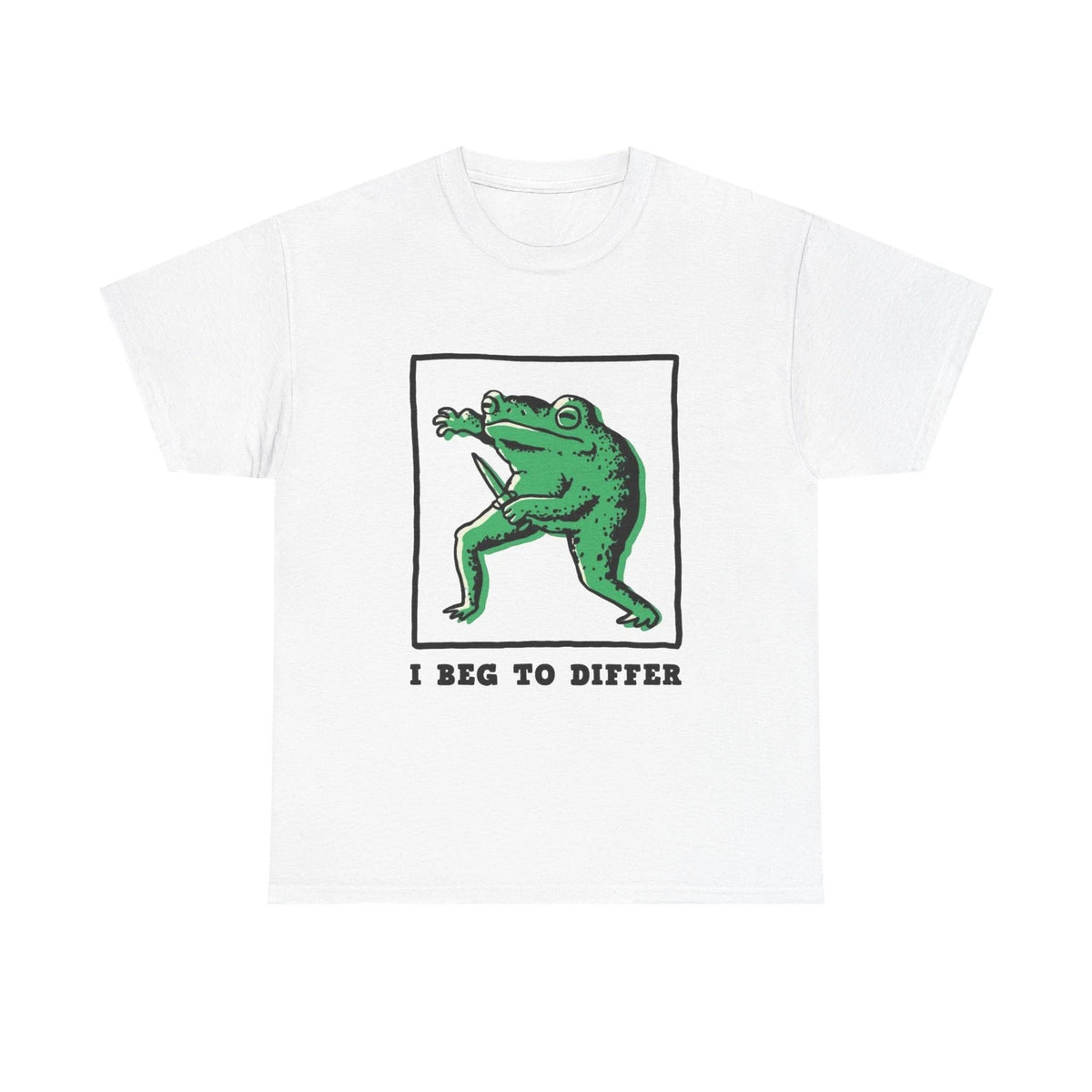 I Beg to Differ frog illustration Tee | Funny Frog Graphic Shirt