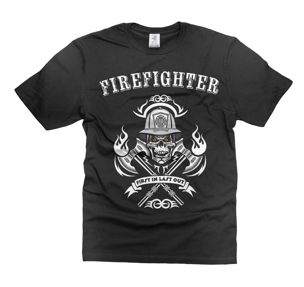 Mens Firefighter T-shirt Firefighter SKull Logo Shirt Firefighting Gifts For Men