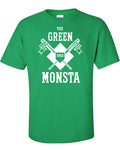 THE GREEN MONSTA Funny Boston Baseball Irish Redsox Men's Tee Shirt 846 Unisex