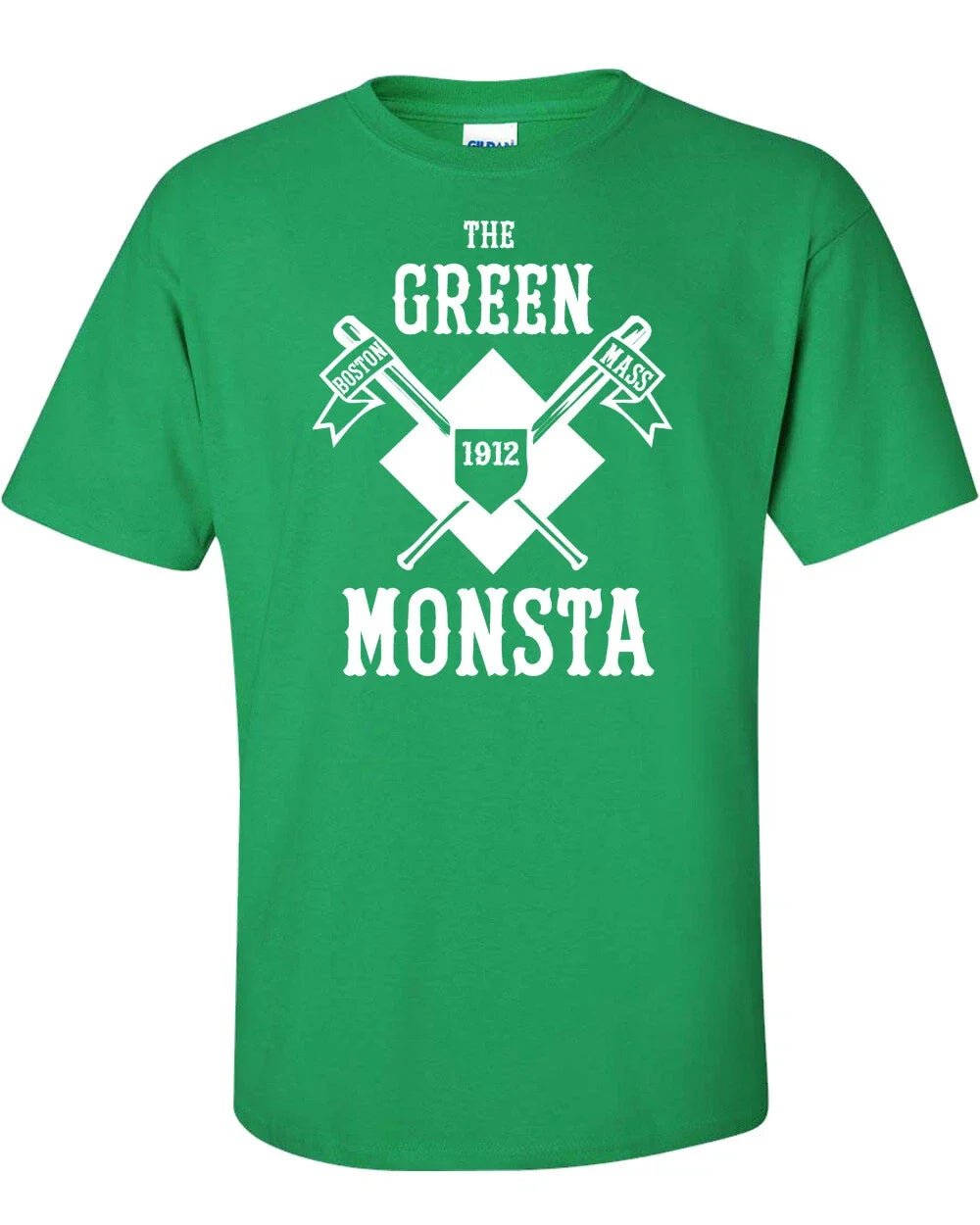 THE GREEN MONSTA Funny Boston Baseball Irish Redsox Men's Tee Shirt 846 Unisex