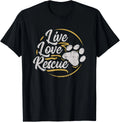Live Love Rescue - Dog Lover Adopt a Dog Adoption T-Shirt T-Shirt