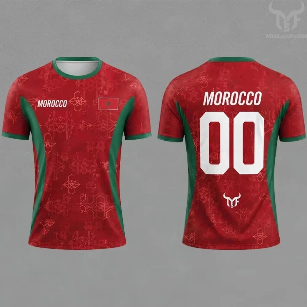 Morocco Football Shirt 2026 World Cup Team Shirts Polyester s Unisex
