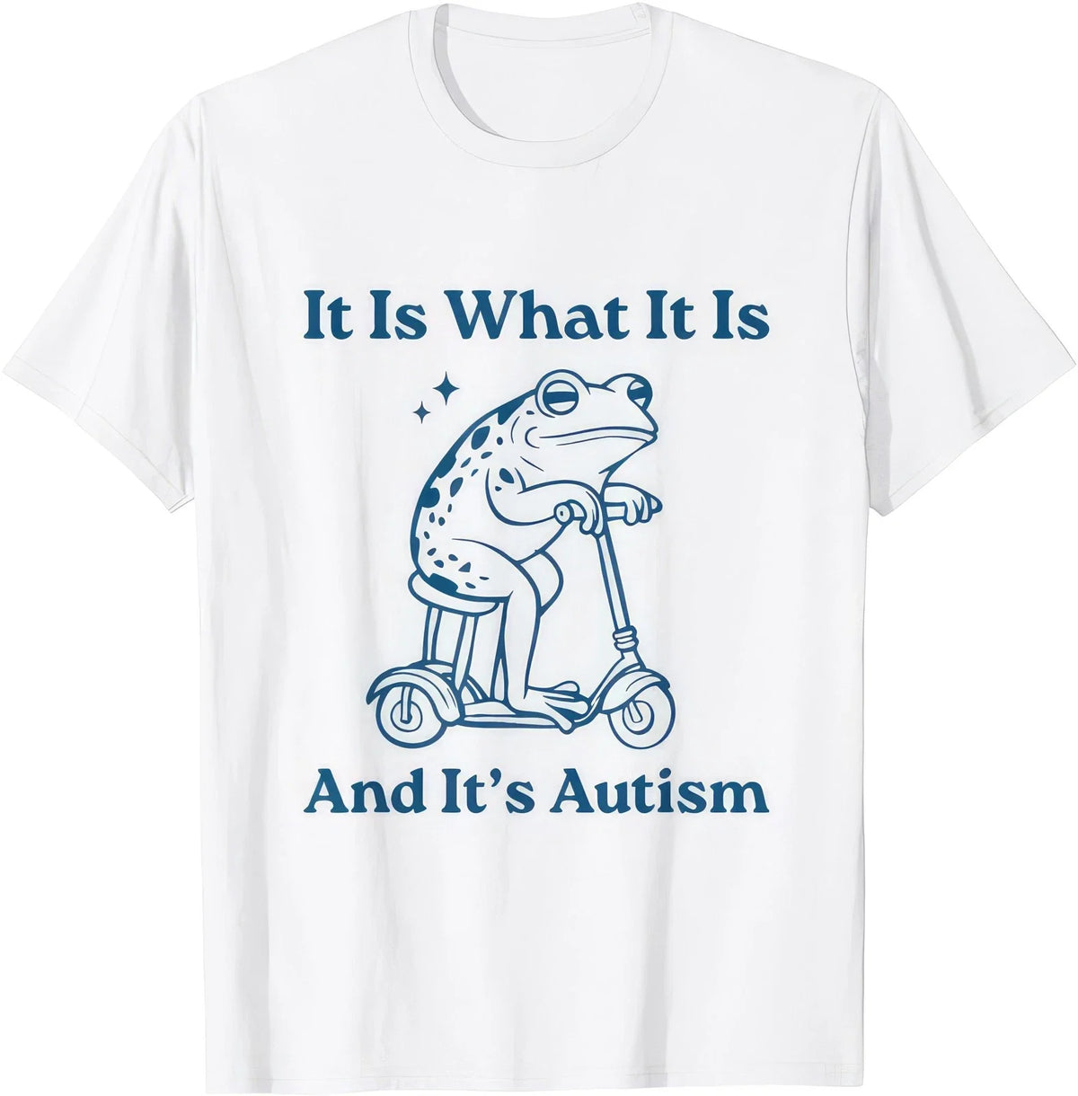 It Is What It Is Autism Awareness Frog Retro Funny Graphic T Shirt Unisex