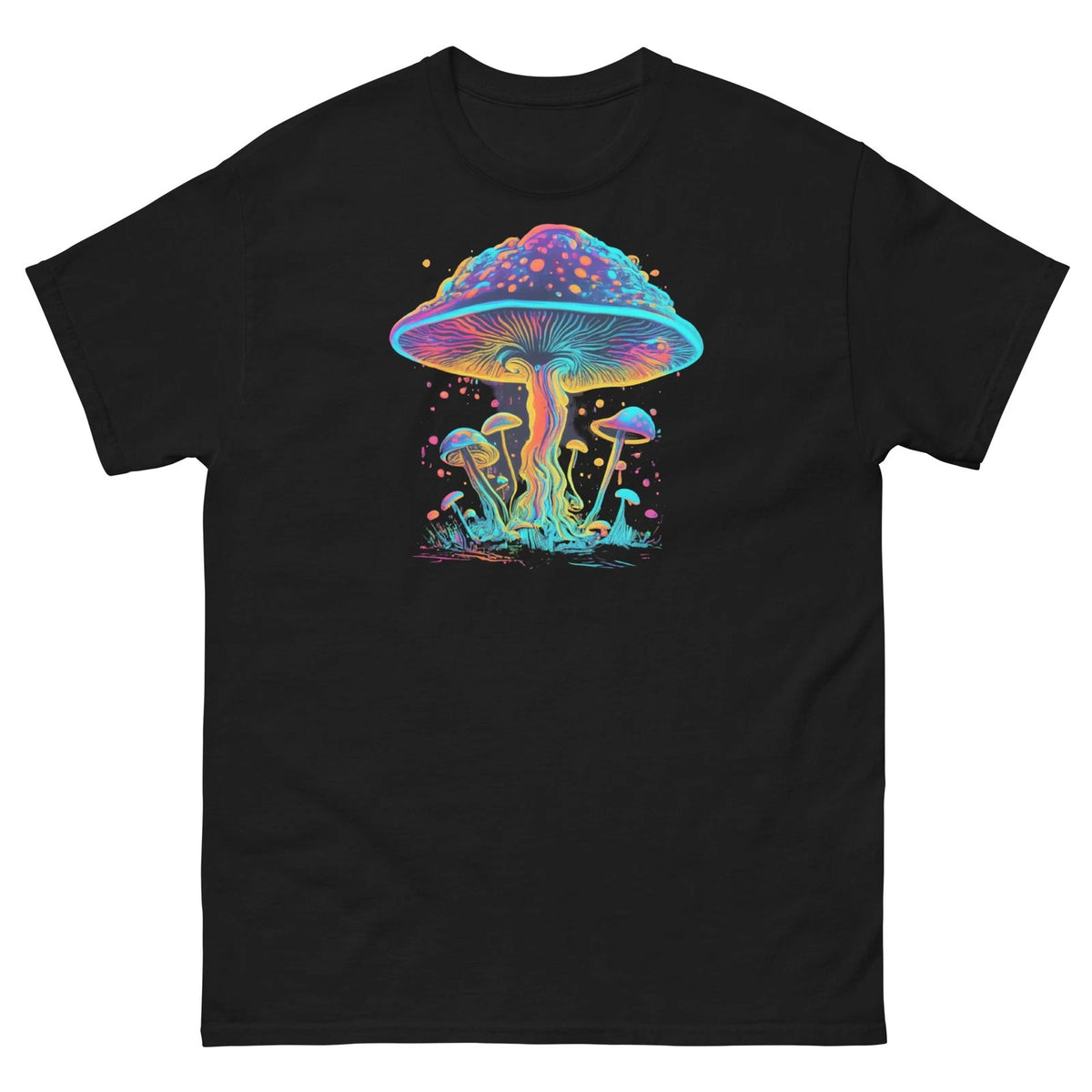 Magic Mushroom Trippy Scene Hippy Festival T Shirt Short Sleeve