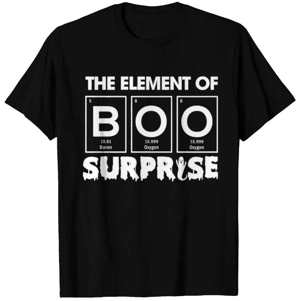 Funny Halloween Chemistry Boo Element of Surprise T-shirt