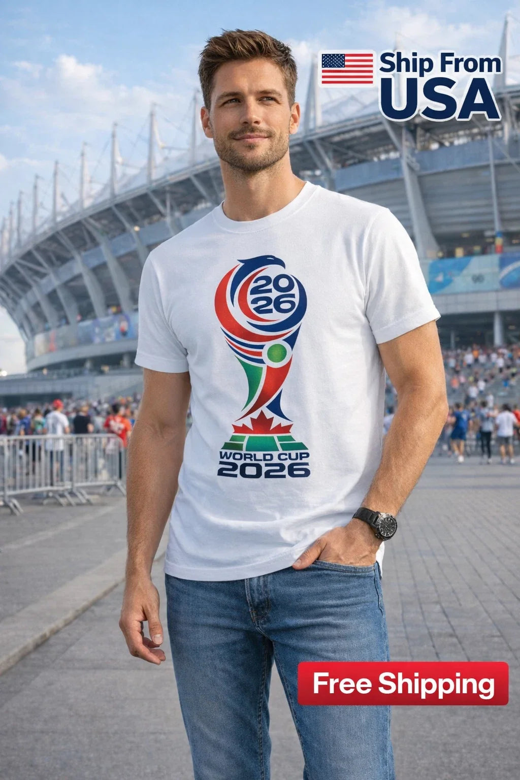 Football World Cup 26 Graphic Soccer Fan Cotton Unisex Casual Streetwear Unisex