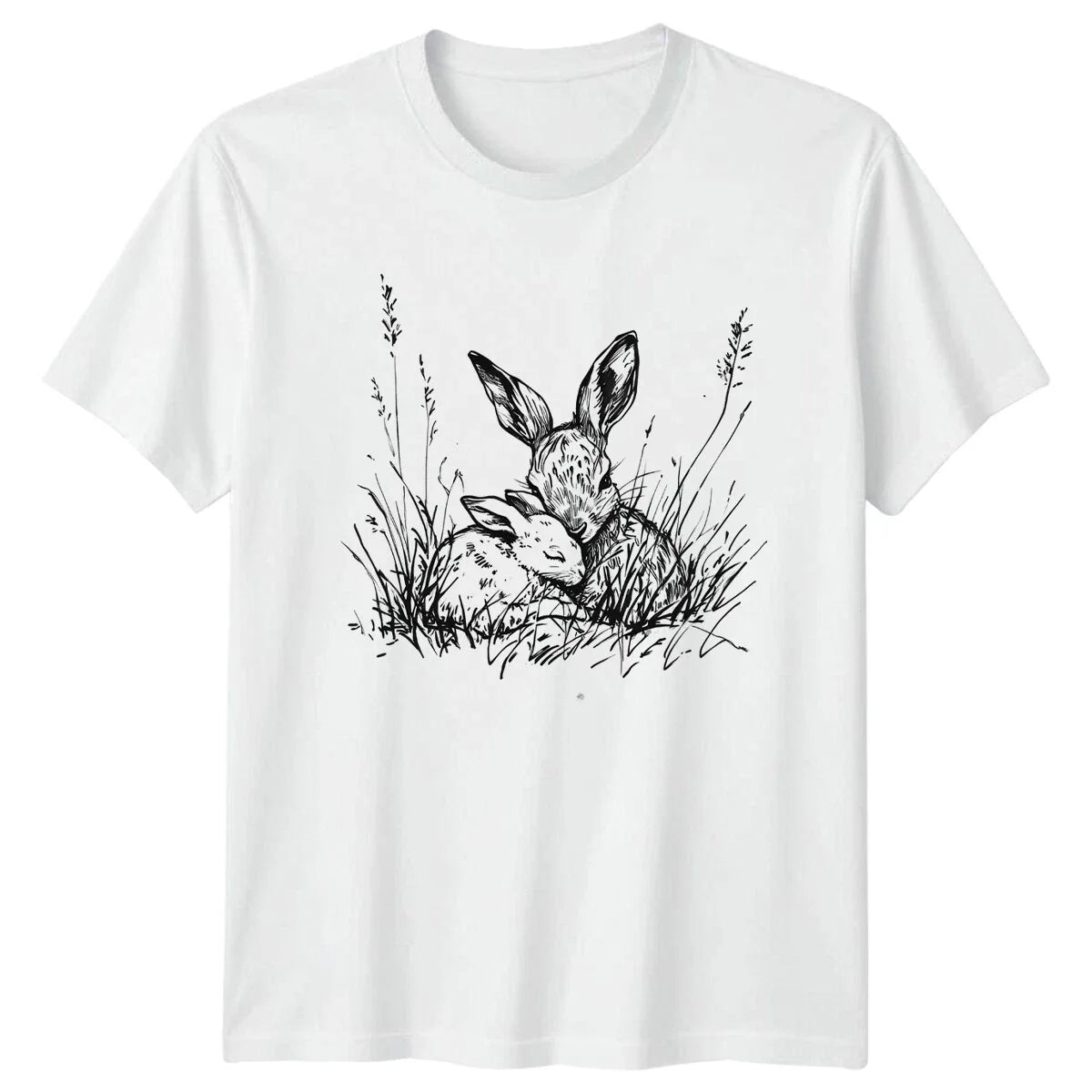 Rabbits Bunny Animals Mens Womens Tee Graphic Unisex Top Nature Lover Unisex
