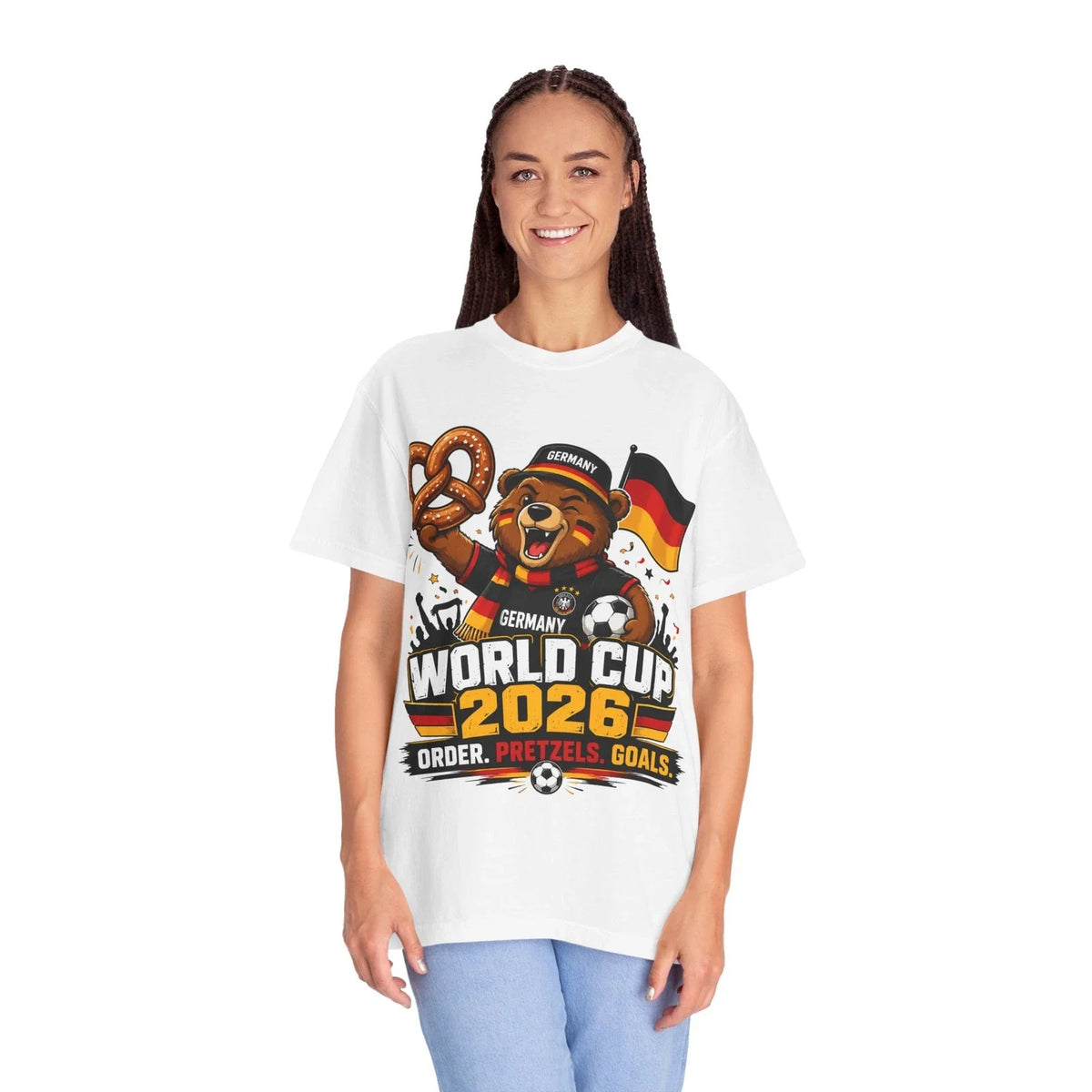 Germany World Cup 2026 Bear Pretzel Soccer | Football Fans Unisex