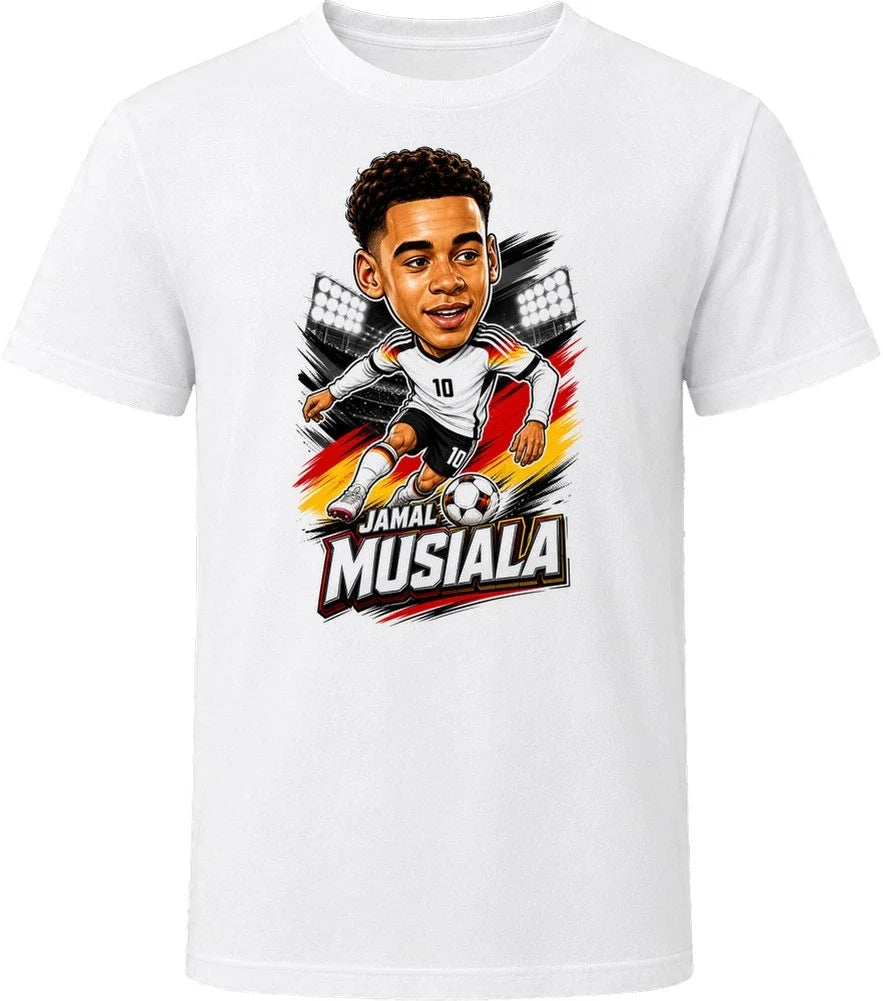 Jamal Musiala, Germany Caricature Soccer 2026 T Shirt Unisex
