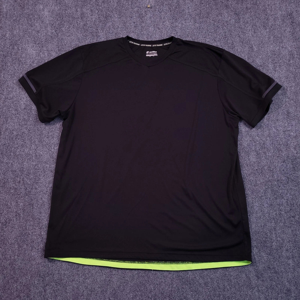 Lotto Soccer Training Men's 3XL Performance Futbol Tee Ball Top Black Unisex