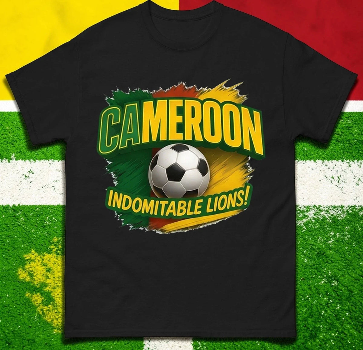 Cameroon Indomitable Lions , Cameroon Retro World Cup Tee Shirt Unisex