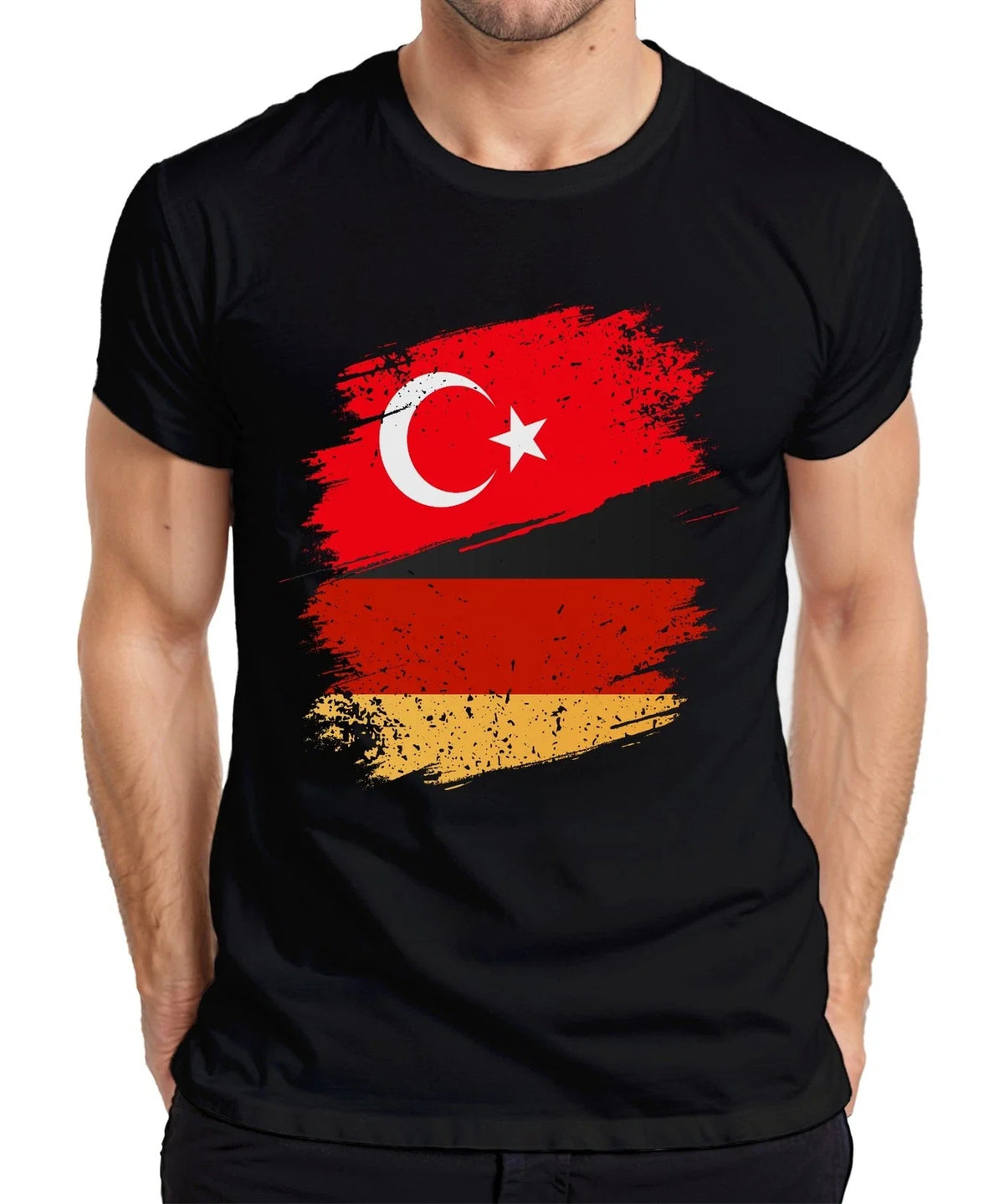 Turkish German Flag Turkey Germany Football Fan Jersey Men's Unisex