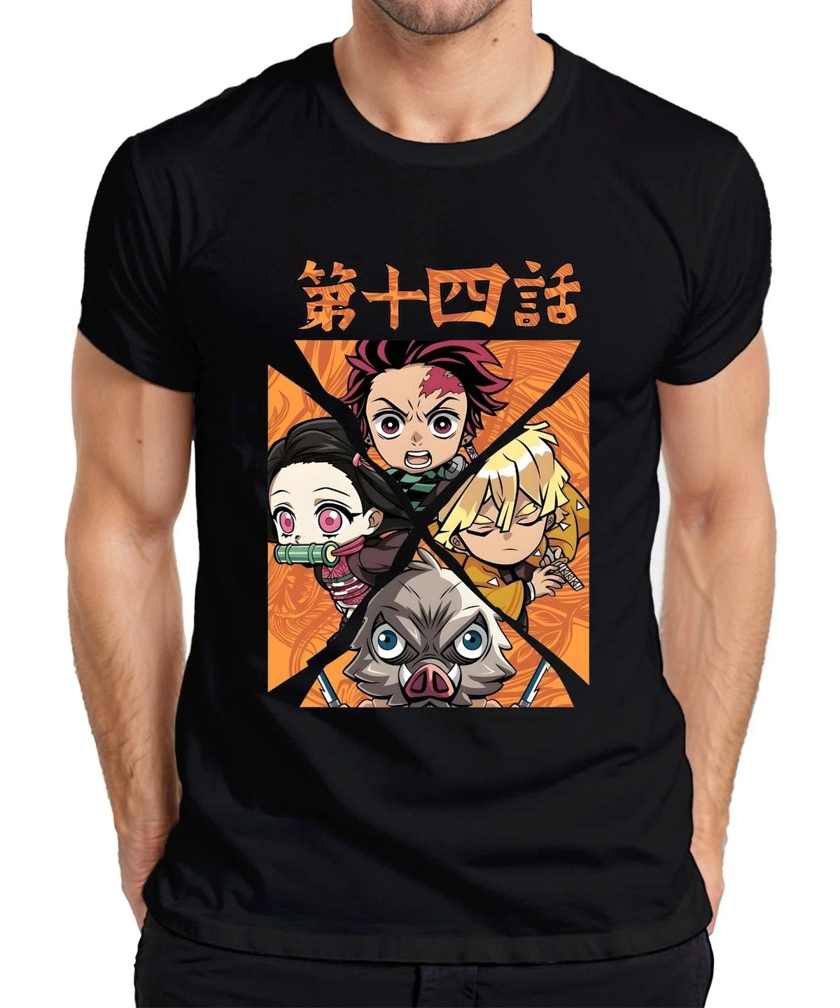 Kimetsu no Yaiba Tanjiro Nezuko Zenitsu Inosuke Chibi Gift Men's Unisex