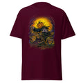 All Hallows Eve T shirt-Pumpkin Face Skeleton in Pumpkin Patch T-shirt