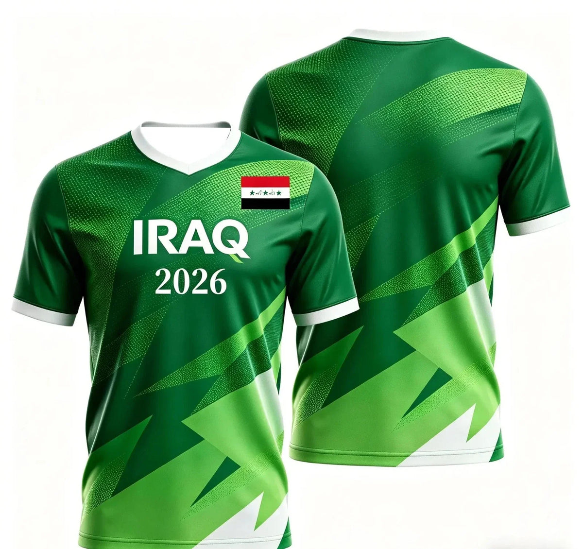 Iraq Football s 2026 World Cup Tees Polyester Breathable Unisex