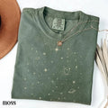 Celestial Stars Comfort Colors® Shirt Moon And Stars Graphic Tee Boho Astrology