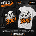 T-shirt For Men Cool Ghost — BOO with a scary cute ghost Halloween