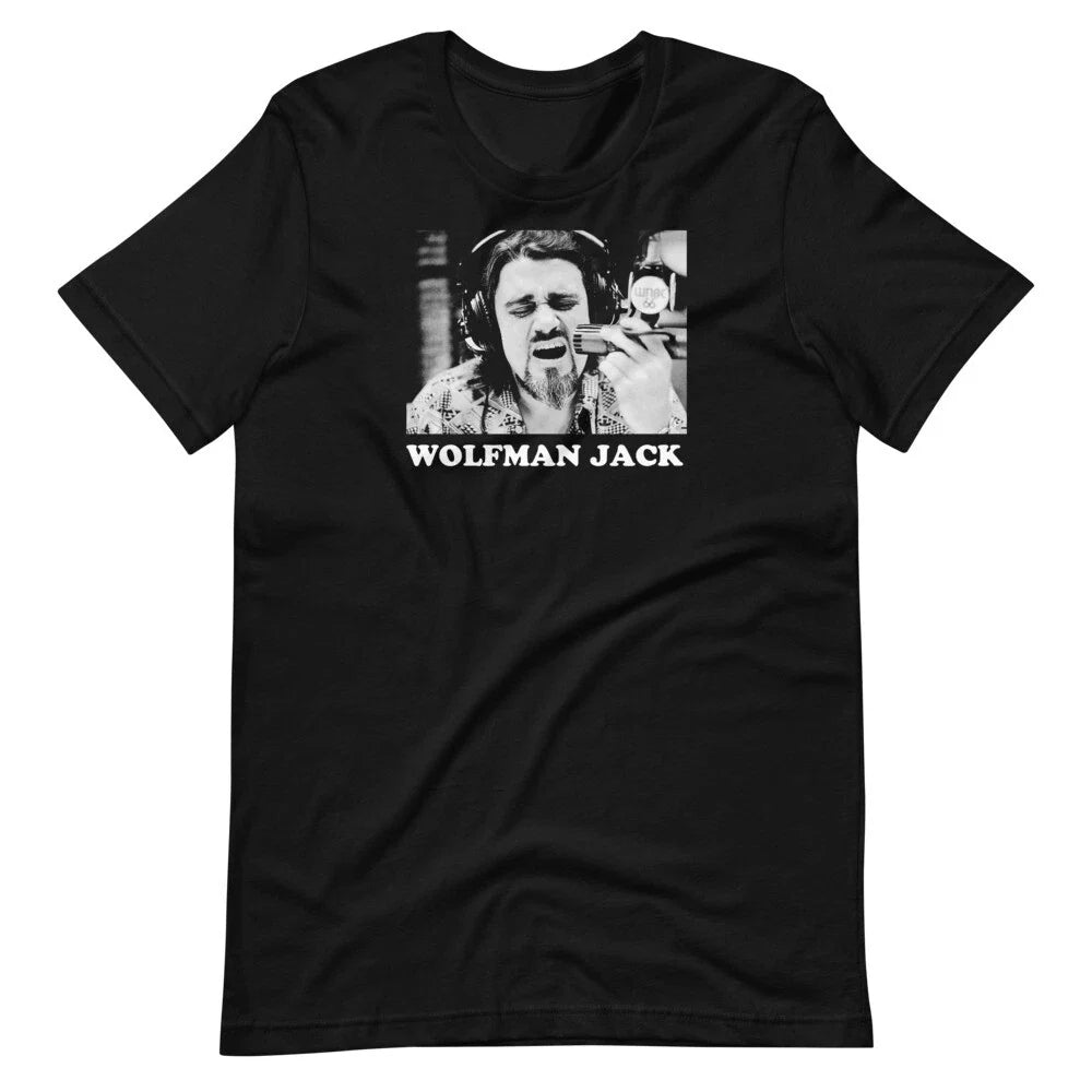 WOLFMAN JACK Artwork Graphic Tee Shirt Unisex Unisex