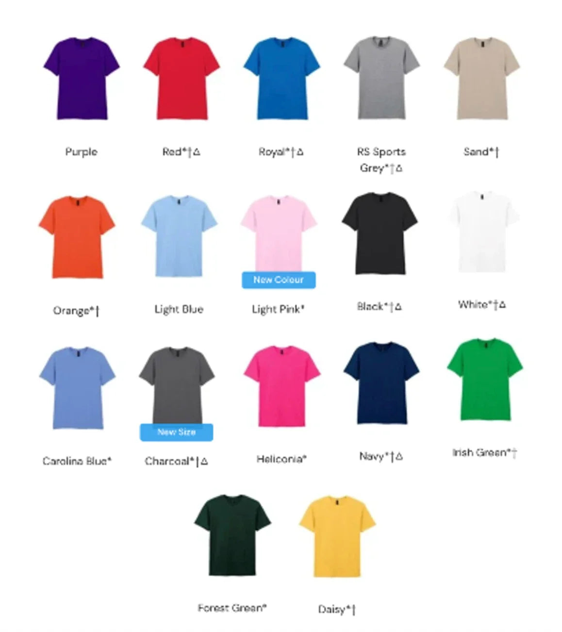 Gildan Softstyle Plain Adult - Cotton Crewneck - Size 3XL to 5XL - NEW Unisex