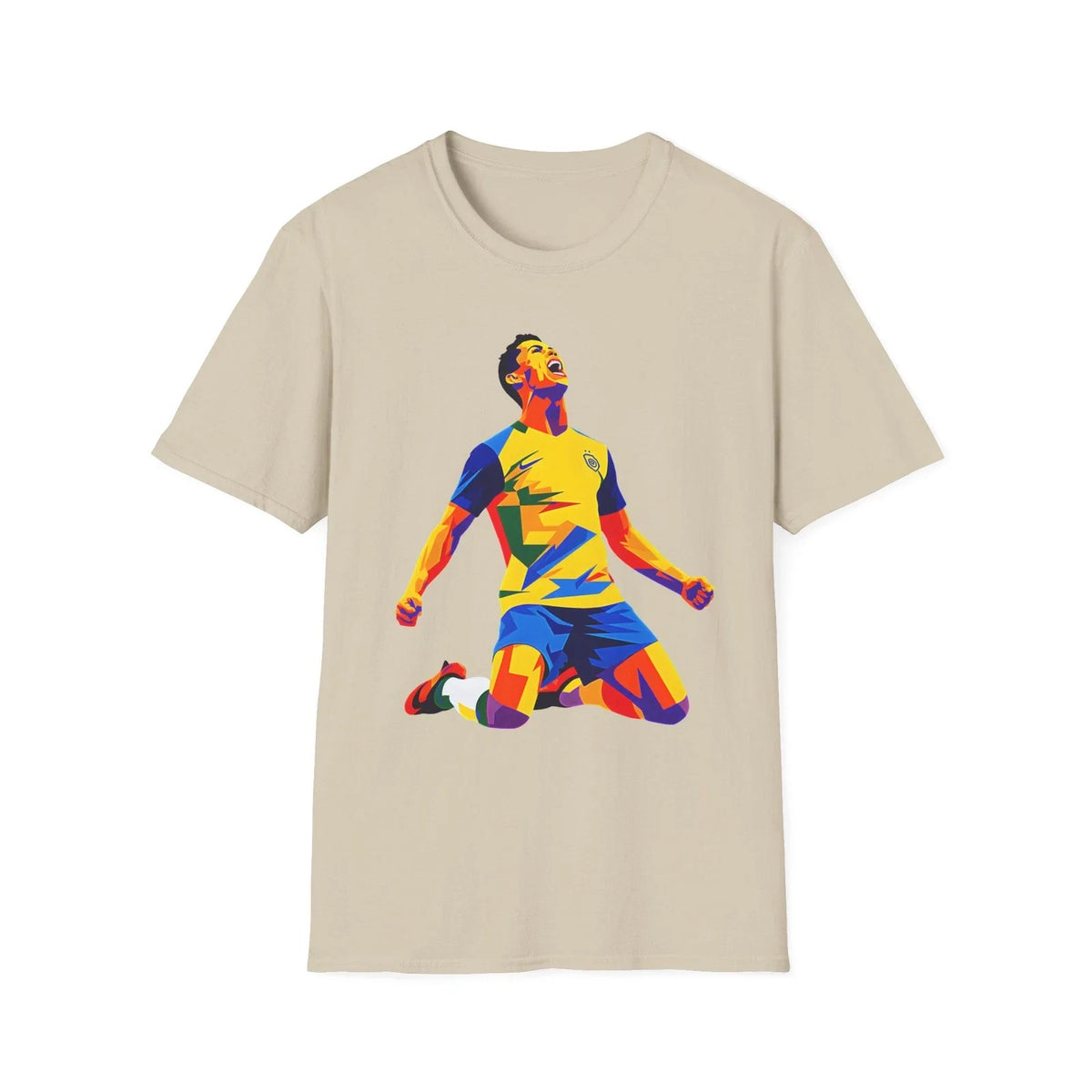 Cristiano Ronaldo Goal Celebration Colorful Soccer Player Graphic Tee Unisex