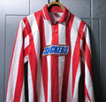 Vintage 1994 Snickers Soccer Jerseys Long Sleeve Rare Retro size L red/white Unisex