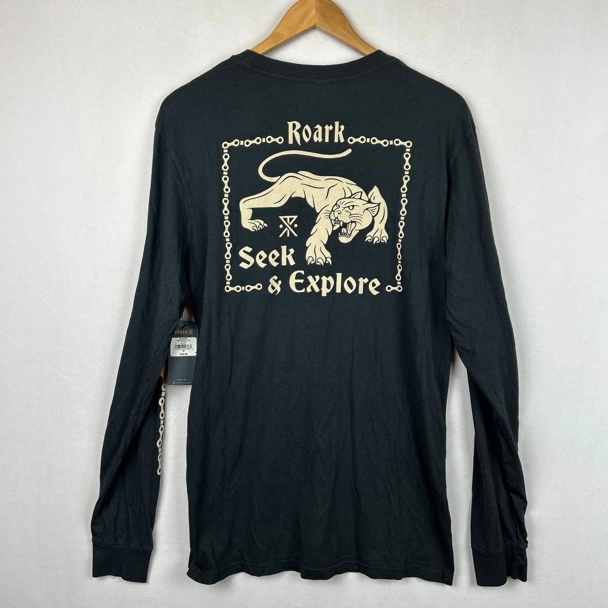 Roark Jamie Thomas Long Sleeve Premium Tee T Shirt Black Men's Size M Unisex