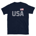 USA Flag Soccer Futbol Sports Fan Fourth of July Short-Sleeve Unisex Unisex