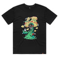 Psychedelic Magic Mushroom Tee – Organic Cotton Art Shirt – Size XL