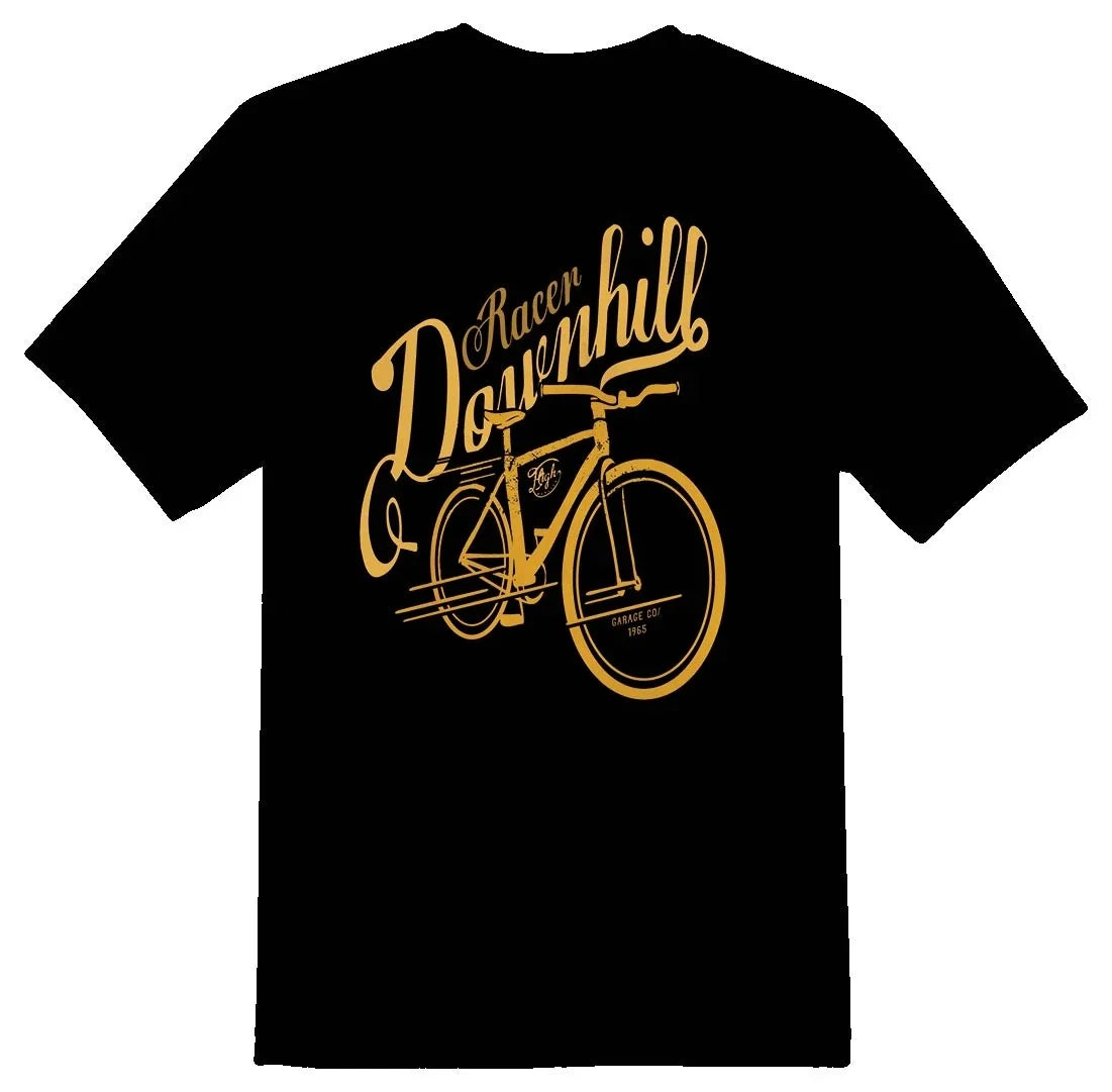 Racer downhill bicycle black or white Tee Unisex